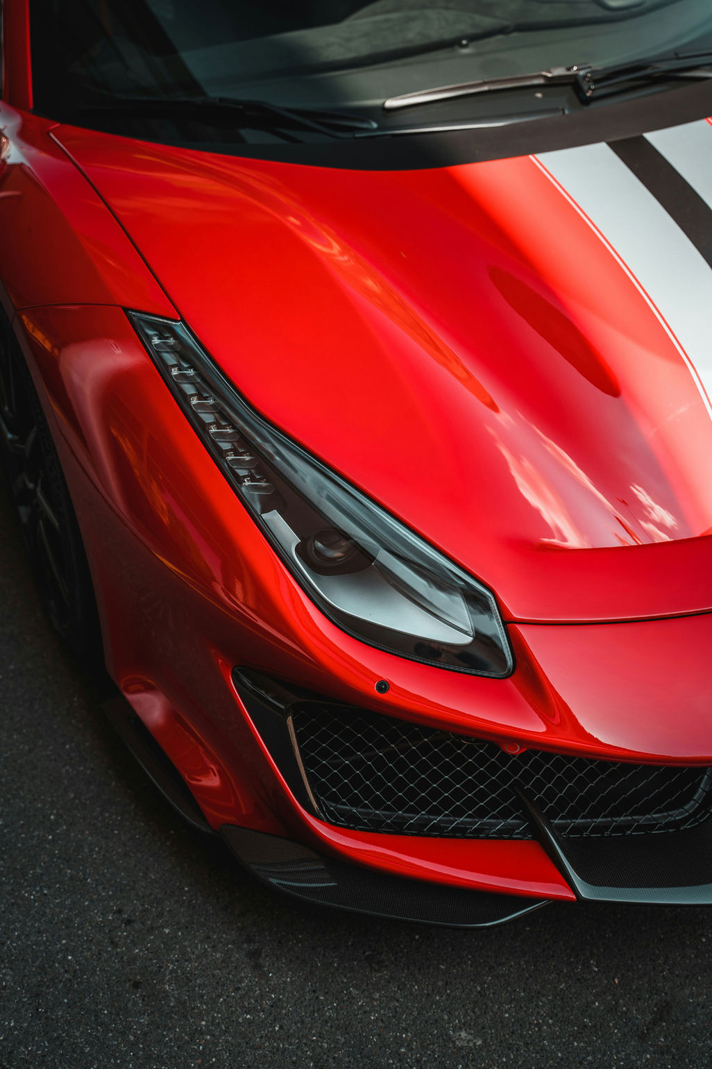Deep gloss on a corrected red sports car